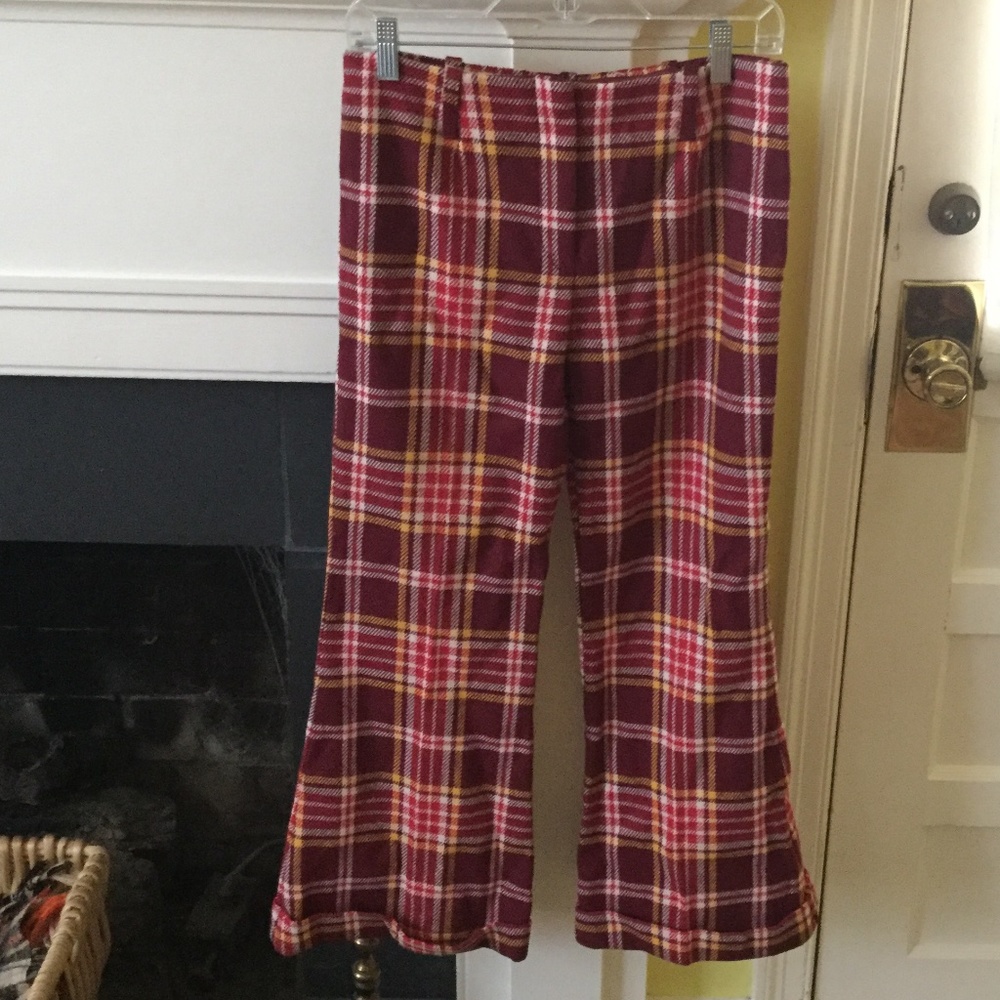 NWT Vintage Bobbie Brooks Plaid Red Crop Pant - Sz 7